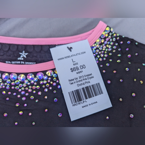 Adult Rebel Athletic Cropped Tee - Picture 9 of 12